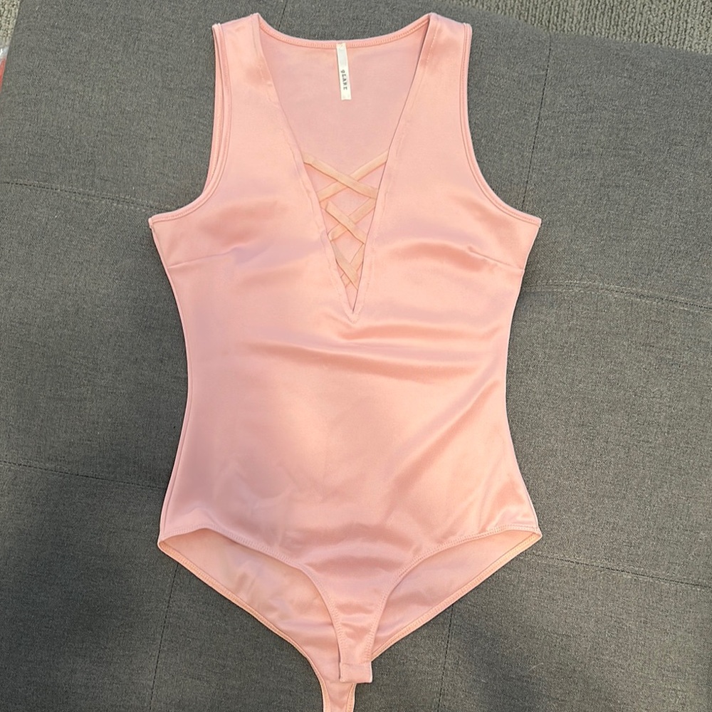 Pink Sleeveless Bodysuit